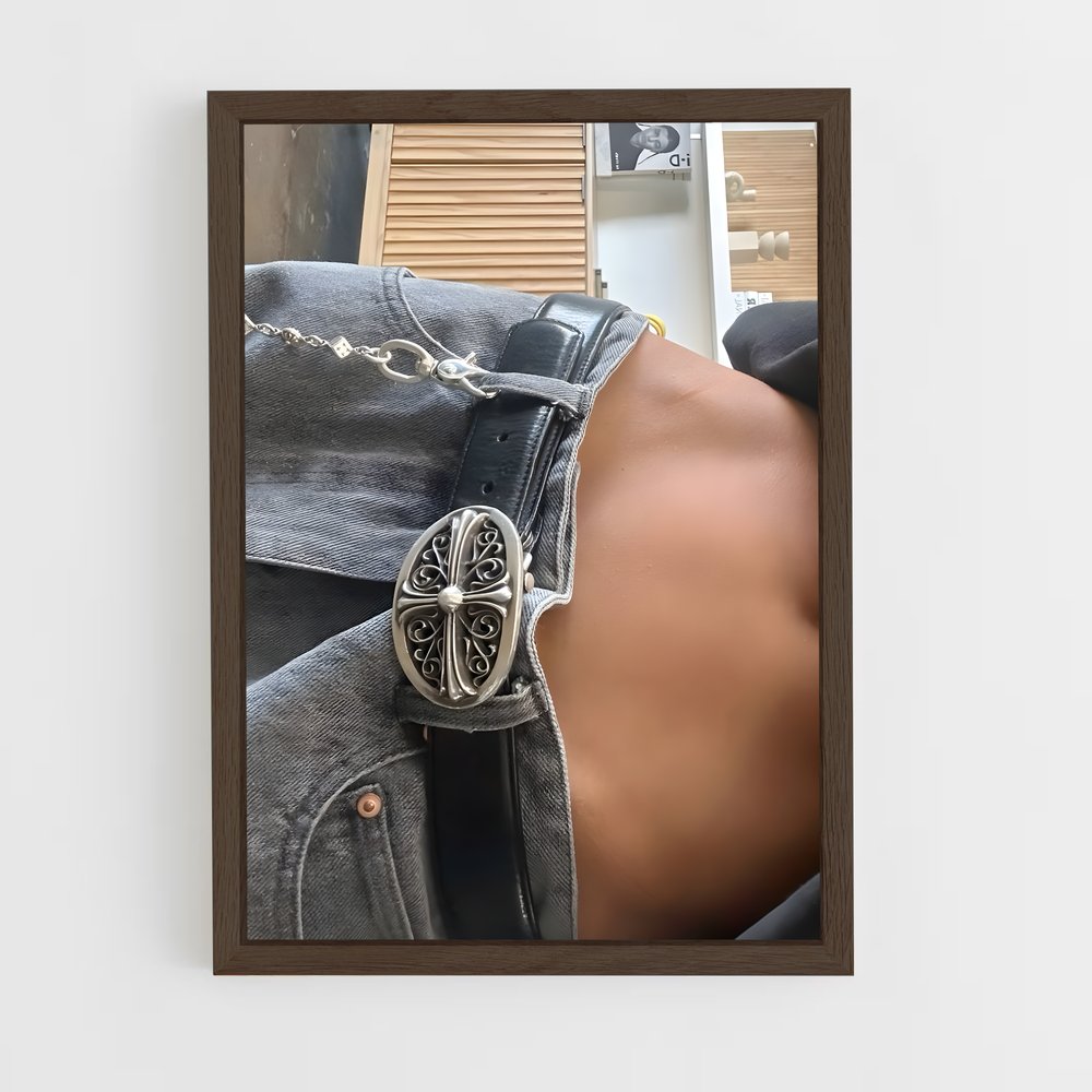 ap-chrome hearts-4 cadre Bois foncé