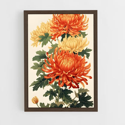 ap-chrysanthemum-3 cadre Bois foncé