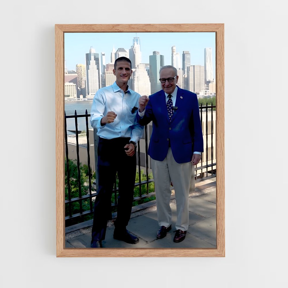 ap-chuck schumer-1 cadre Bois clair