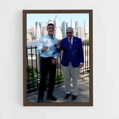 ap-chuck schumer-1 cadre Bois foncé
