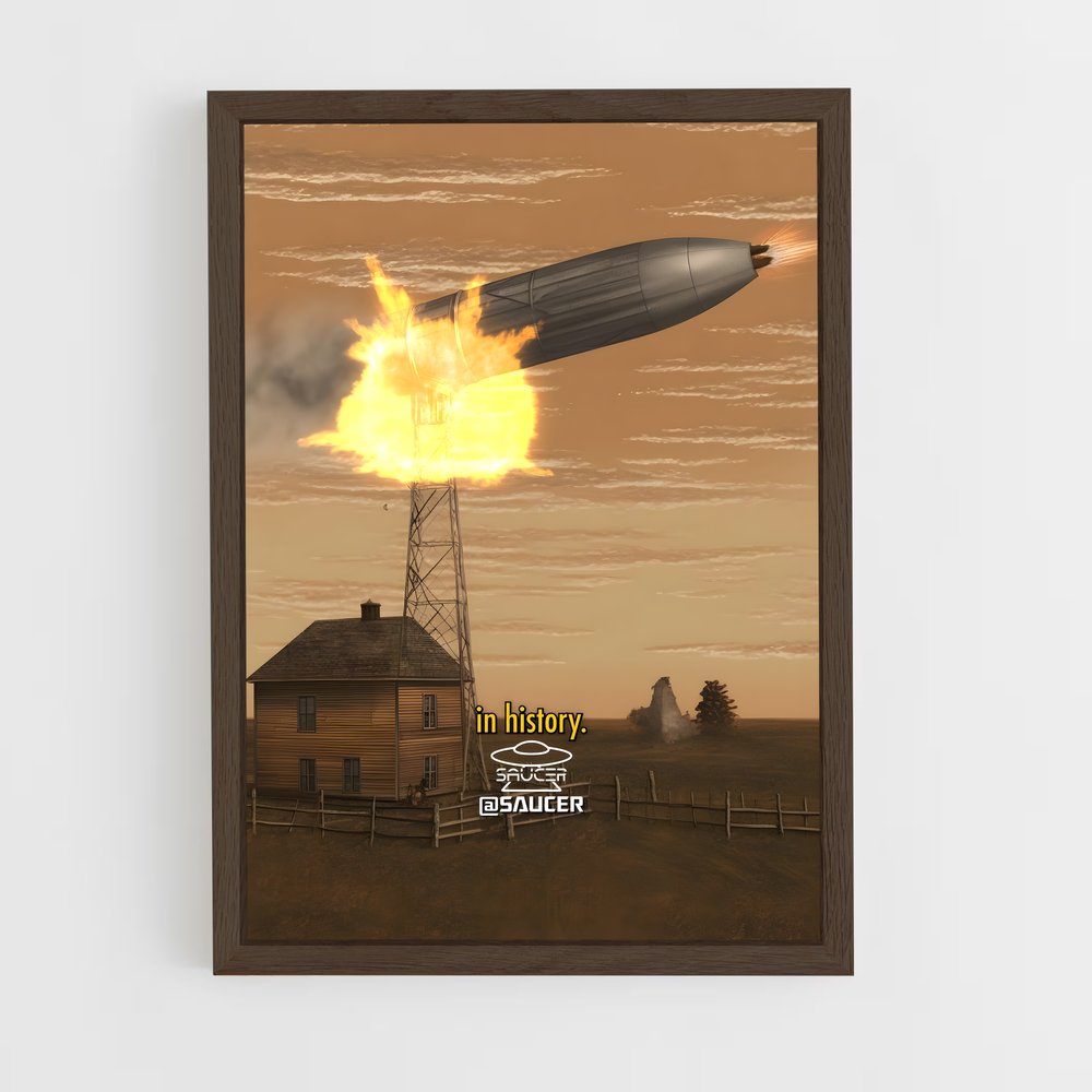 ap-cigar shaped ufo-2 cadre Bois foncé