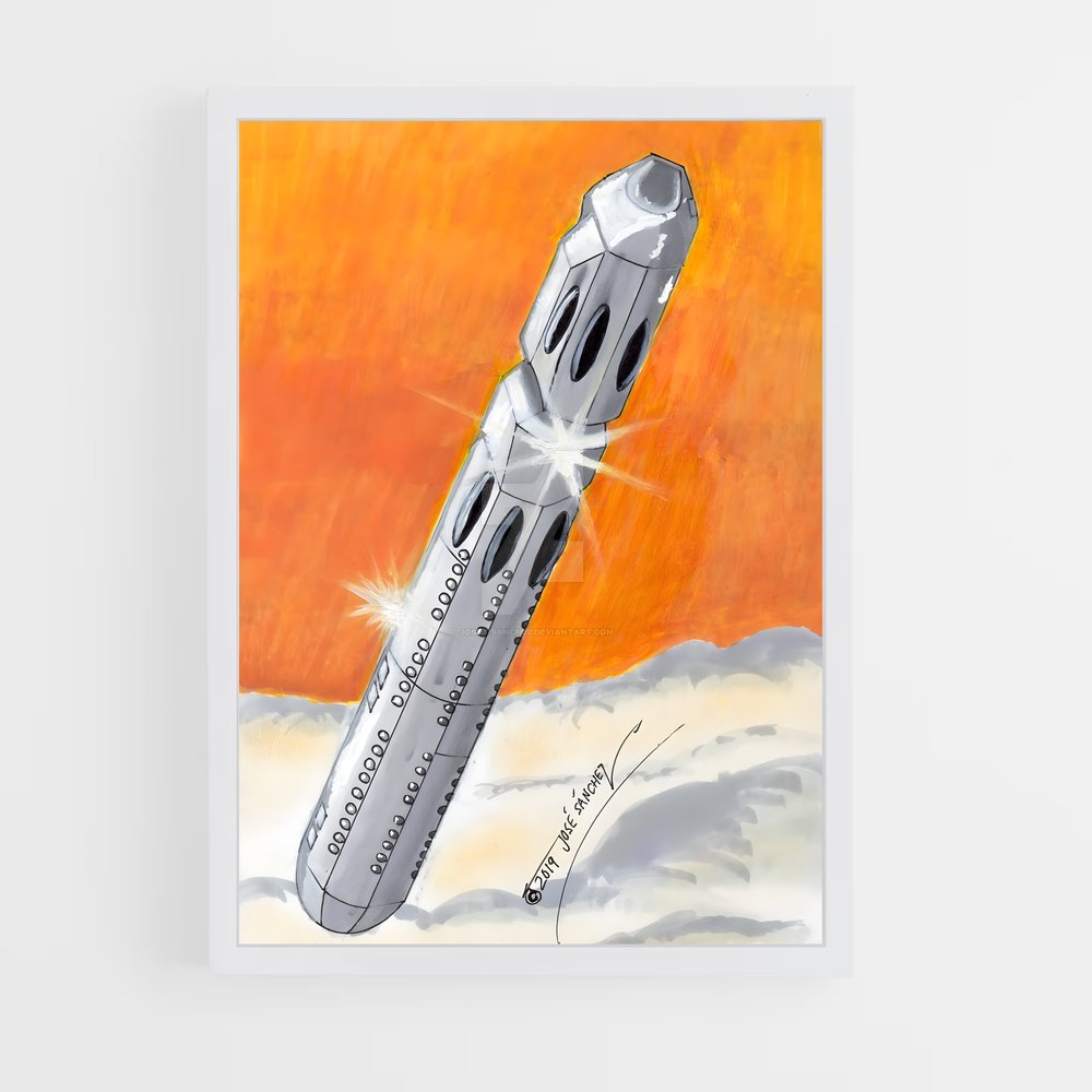ap-cigar shaped ufo-4 cadre Blanc