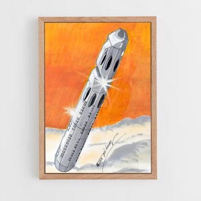 ap-cigar shaped ufo-4 cadre Bois clair