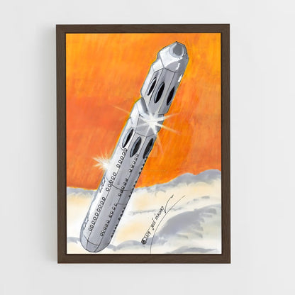ap-cigar shaped ufo-4 cadre Bois foncé