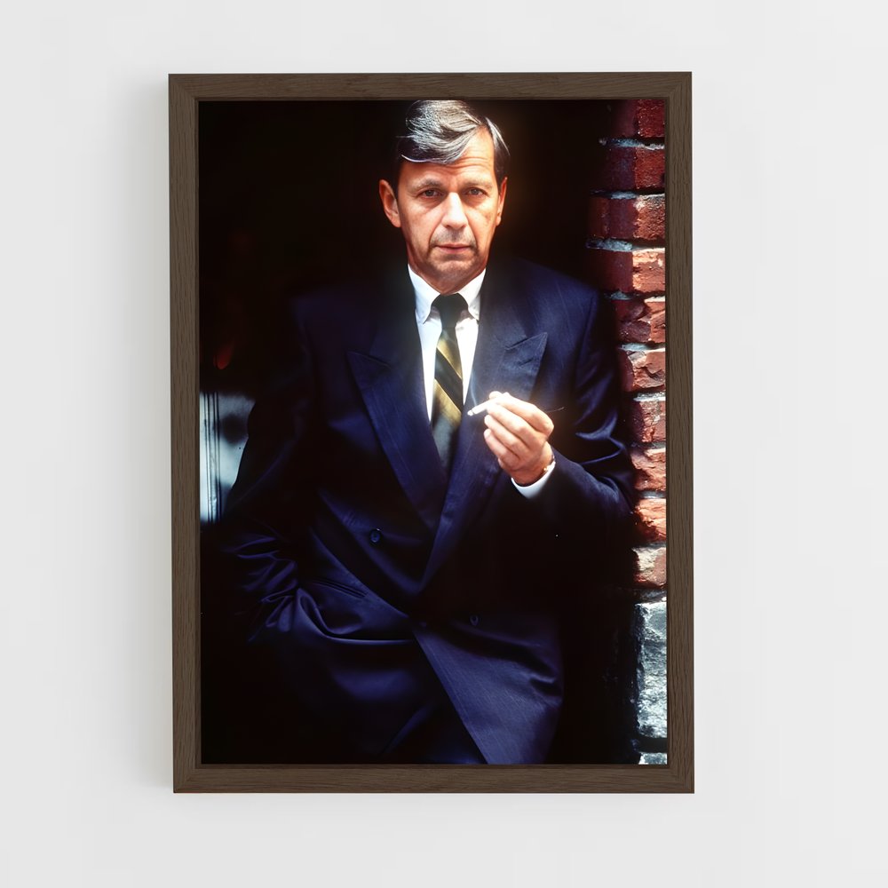 ap-cigarette smoking man-3 cadre Bois foncé