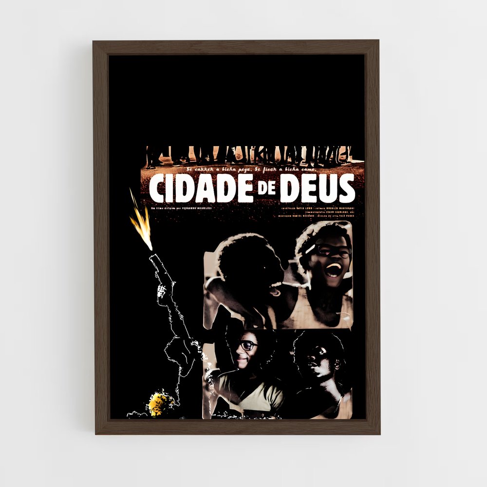 ap-city of god-3 cadre Bois foncé
