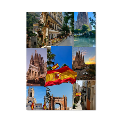 Poster Barcelona Mosaic