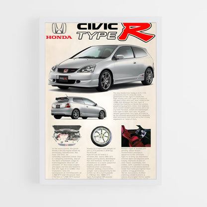 ap-civic type r ep3-1 cadre Blanc