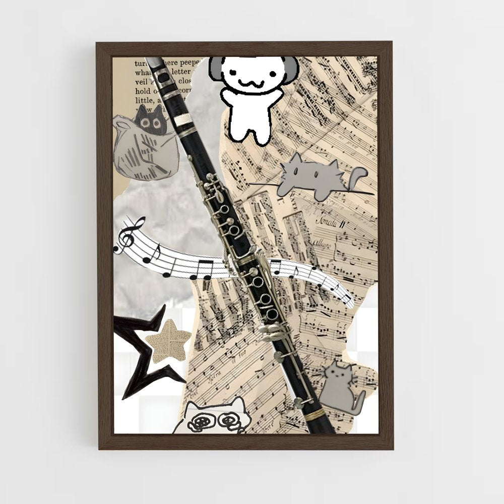 ap-clarinet-2 cadre Bois foncé