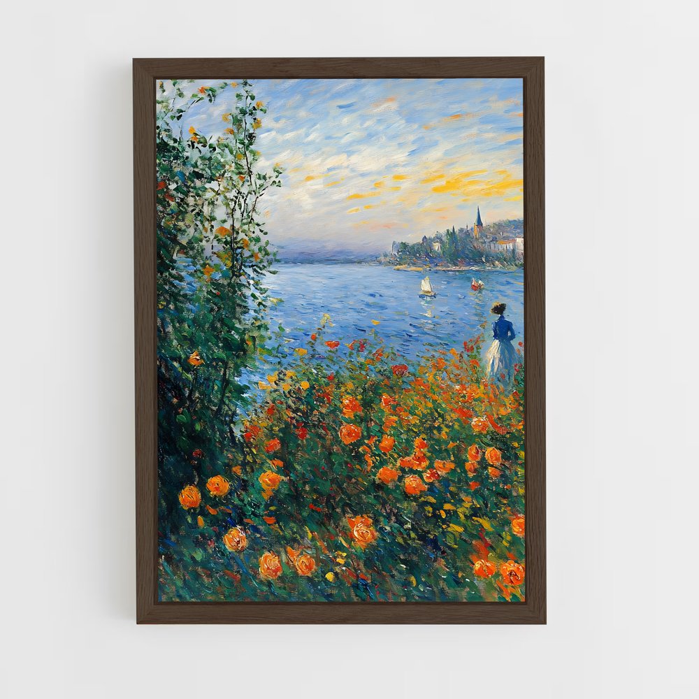 ap-claude monet-5 cadre Bois foncé