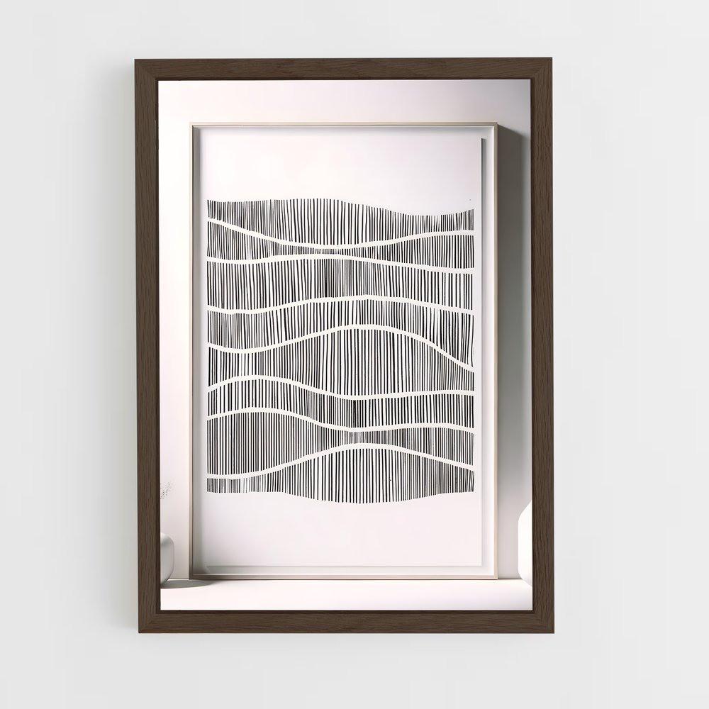 ap-clean lines-4 cadre Bois foncé