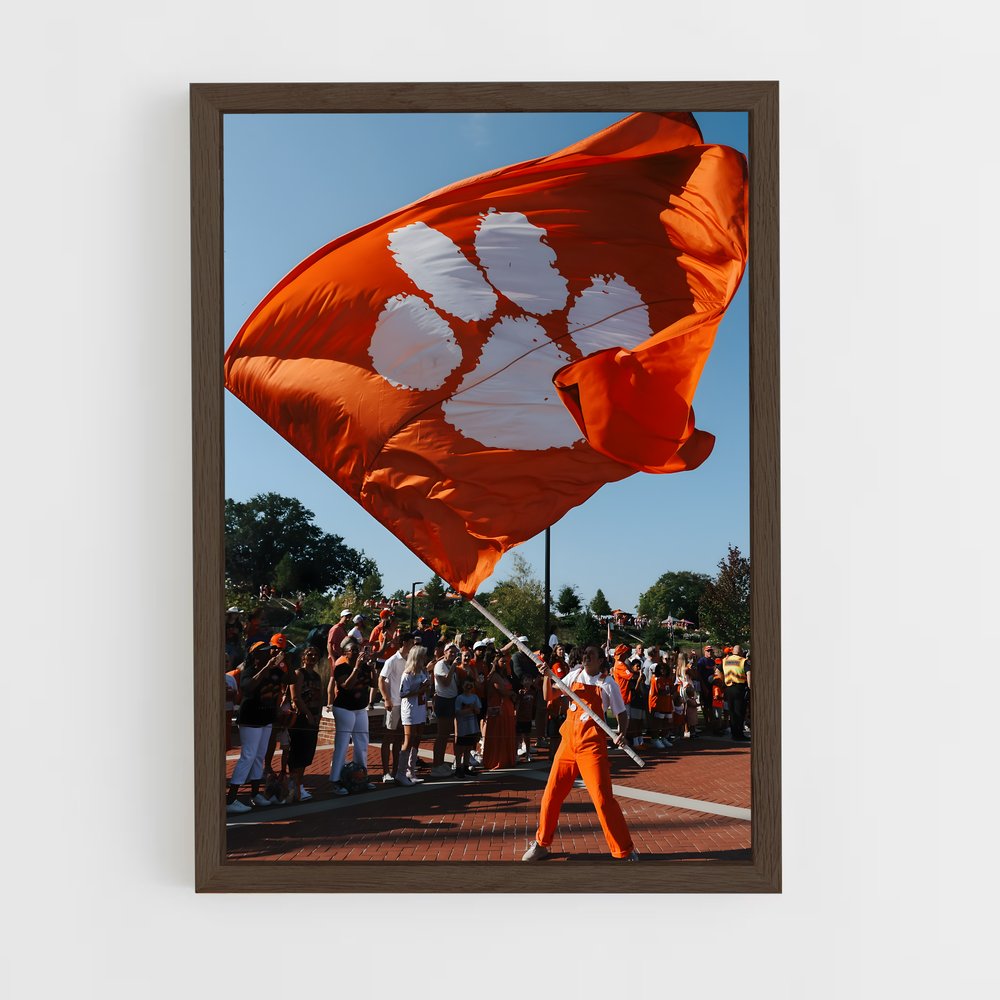 ap-clemson tigers-11 cadre Bois foncé
