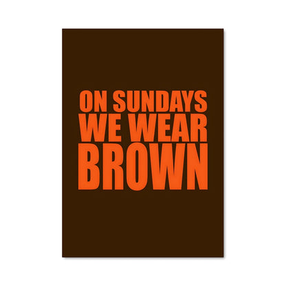 Poster Sundays in Brown