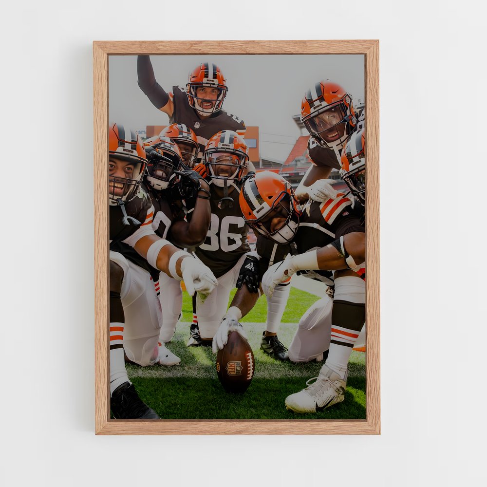 ap-cleveland browns-1 cadre Bois clair