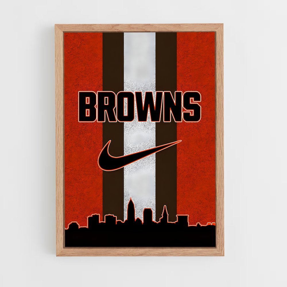 ap-cleveland browns-2 cadre Bois clair