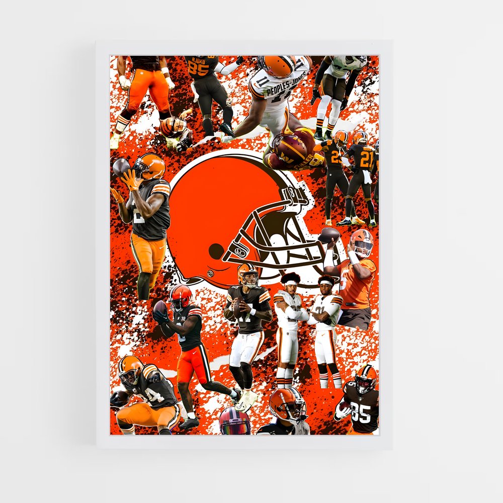 ap-cleveland browns-3 cadre Blanc