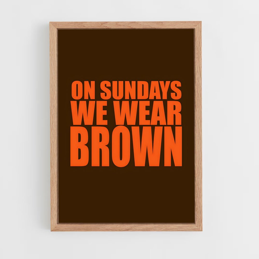 ap-cleveland browns-5 cadre Bois clair