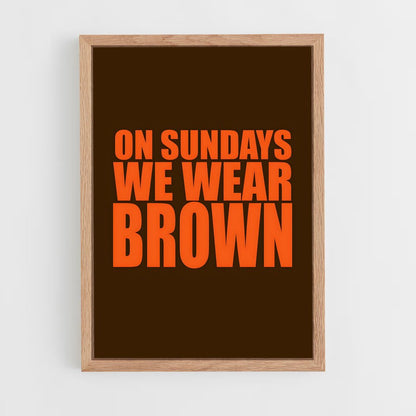 ap-cleveland browns-5 cadre Bois clair