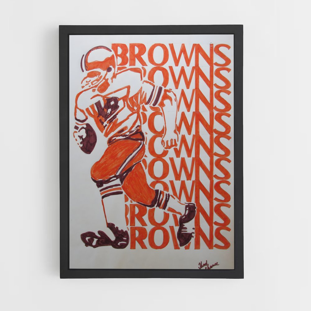 ap-cleveland browns-6 cadre Noir