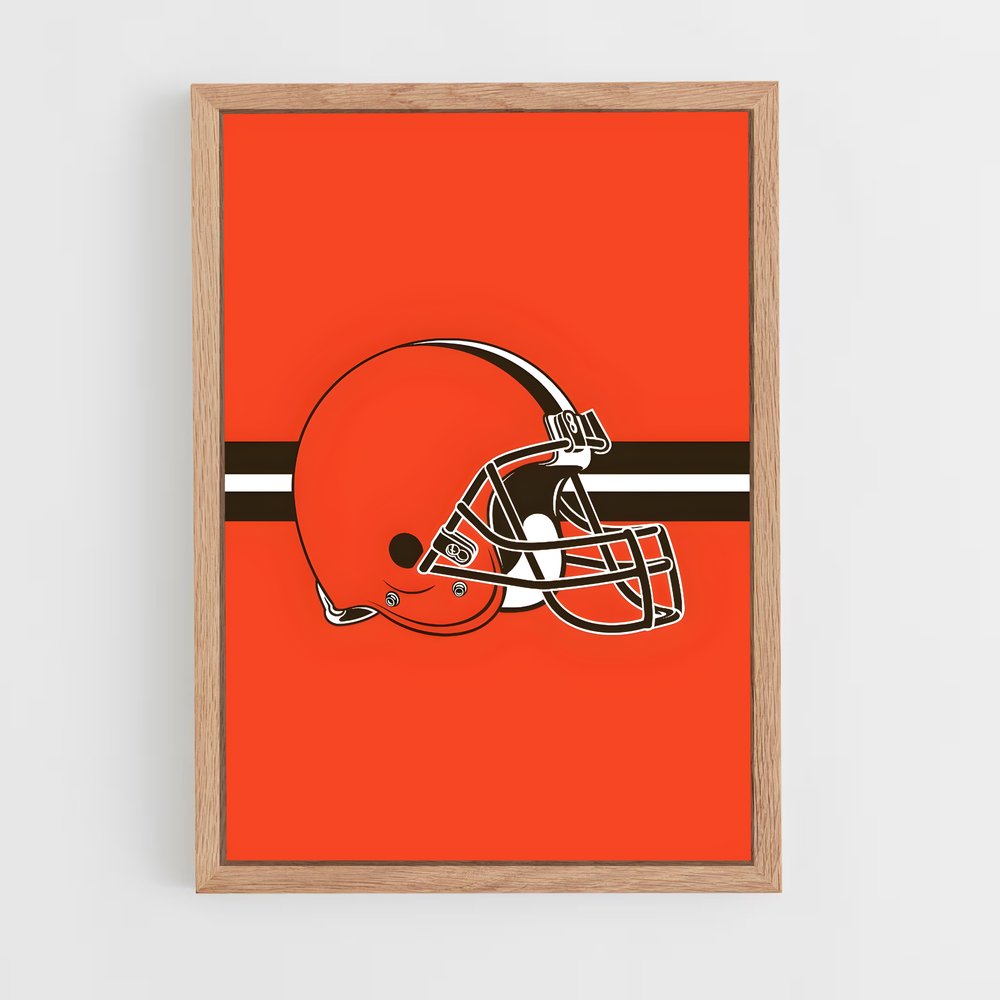 ap-cleveland browns-7 cadre Bois clair