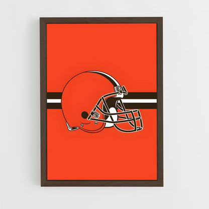 ap-cleveland browns-7 cadre Bois foncé