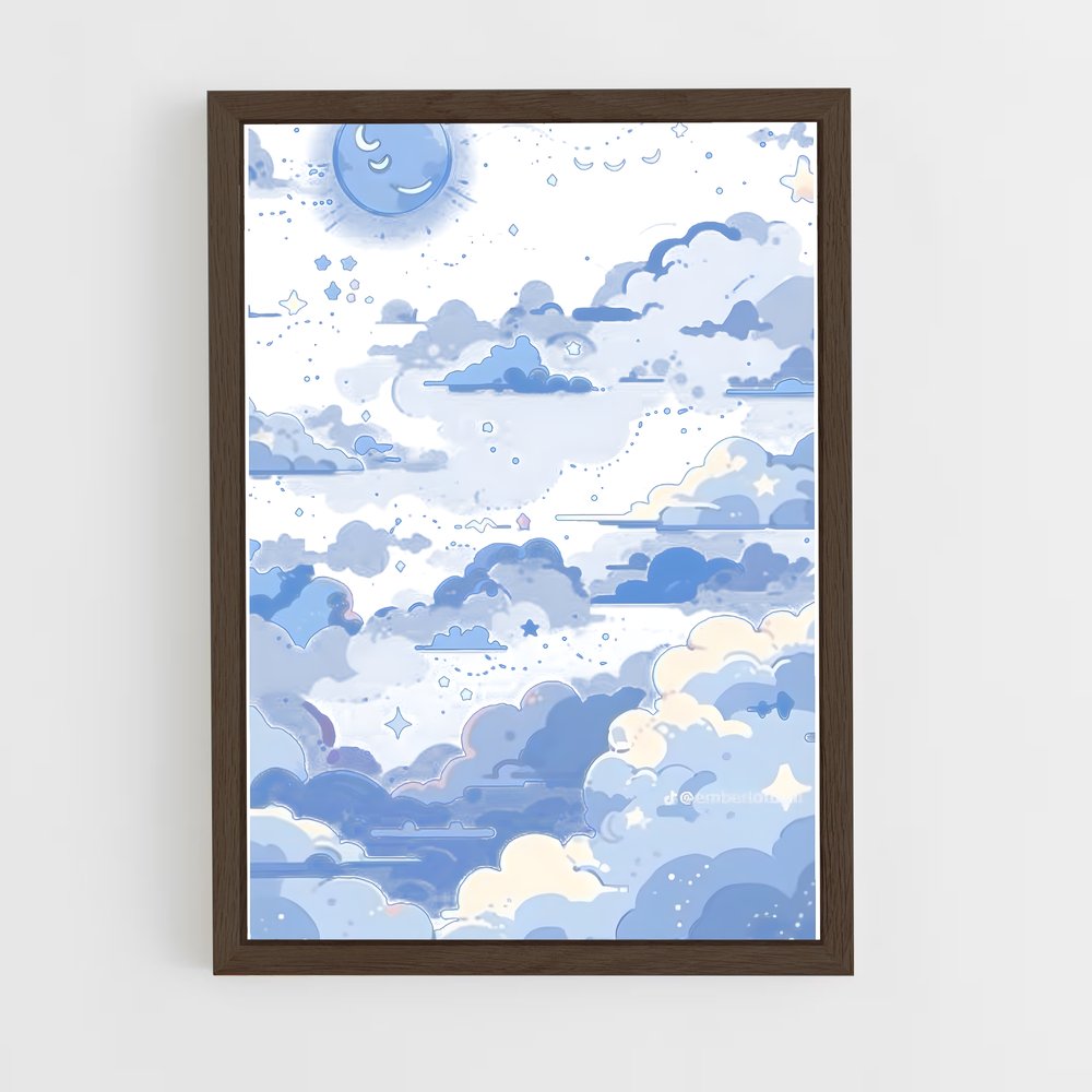 ap-cloud patterns-2 cadre Bois foncé