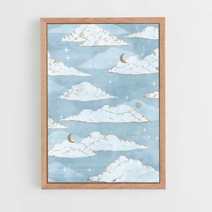 ap-cloud patterns-8 cadre Bois clair