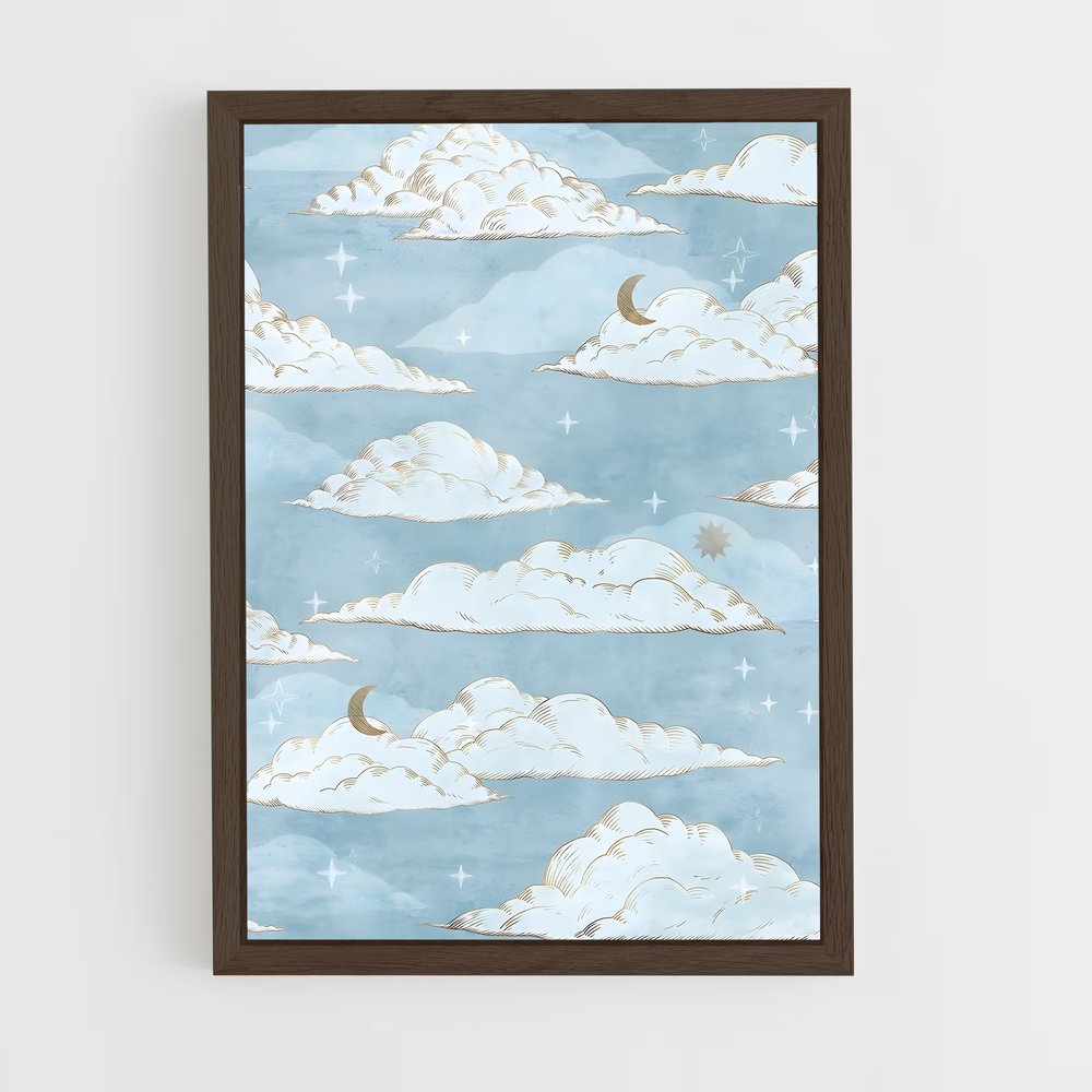 ap-cloud patterns-8 cadre Bois foncé