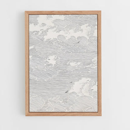 ap-cloud patterns-9 cadre Bois clair
