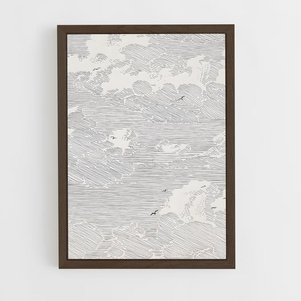 ap-cloud patterns-9 cadre Bois foncé