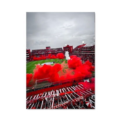 Poster Fumée Rouge au Stade
