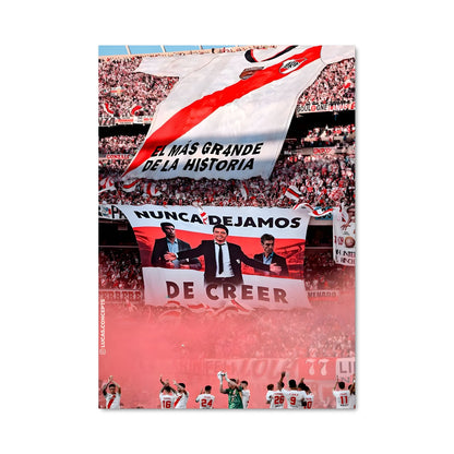 Poster Foule en Rouge et Blanc