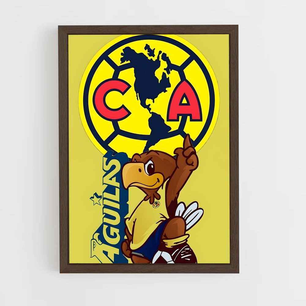 ap-club de futbol america-1 cadre Bois foncé