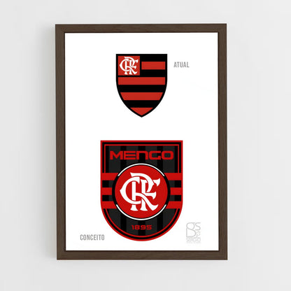 ap-club de regatas do flamengo-2 cadre Bois foncé
