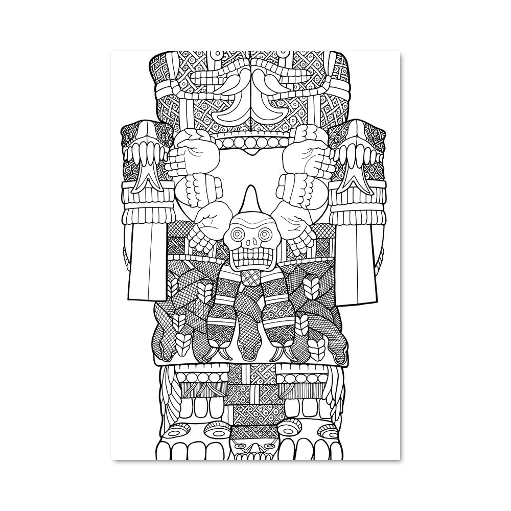 Poster Masque de Coatlicue