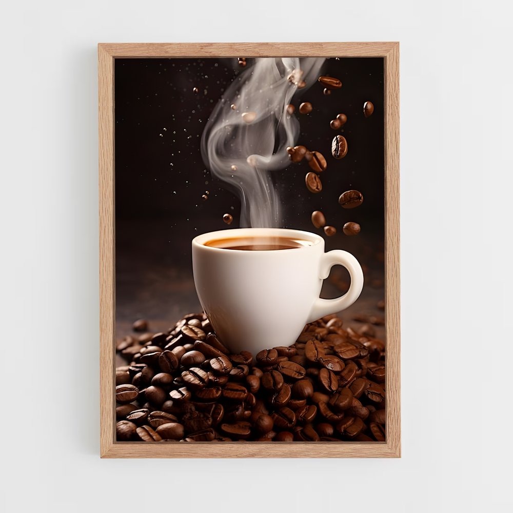 ap-coffee beans-10 cadre Bois clair