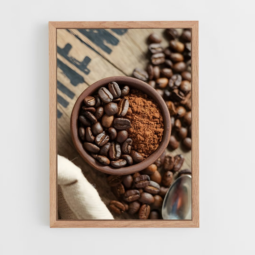 ap-coffee beans-16 cadre Bois clair