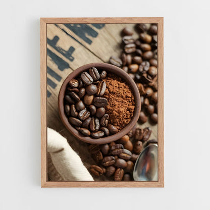 ap-coffee beans-16 cadre Bois clair