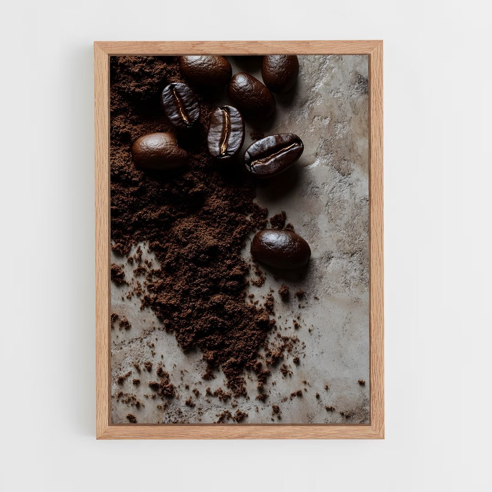 ap-coffee beans-2 cadre Bois clair
