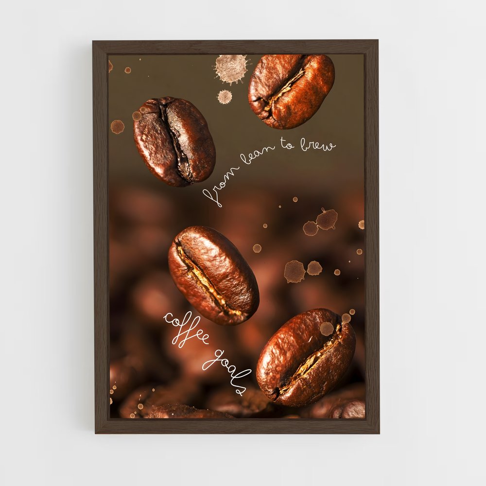 ap-coffee beans-4 cadre Bois foncé