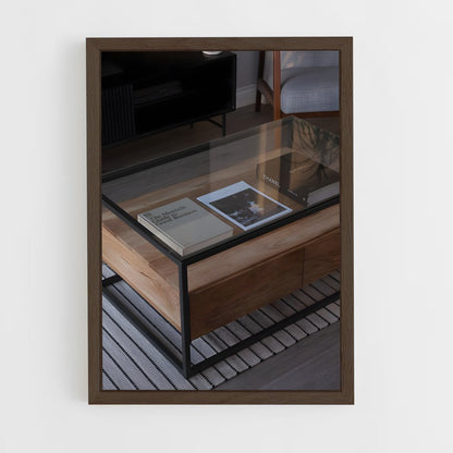 ap-coffee table-1 cadre Bois foncé
