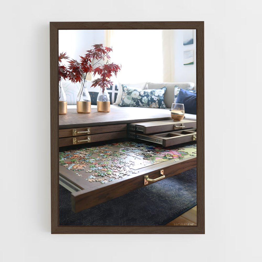 ap-coffee table-4 cadre Bois foncé
