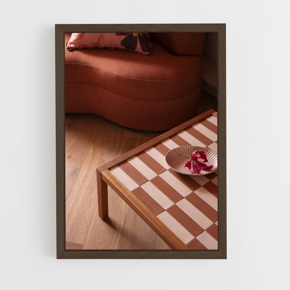 ap-coffee table-5 cadre Bois foncé