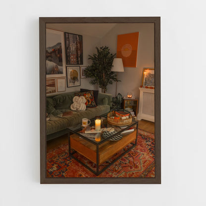 ap-coffee table-6 cadre Bois foncé