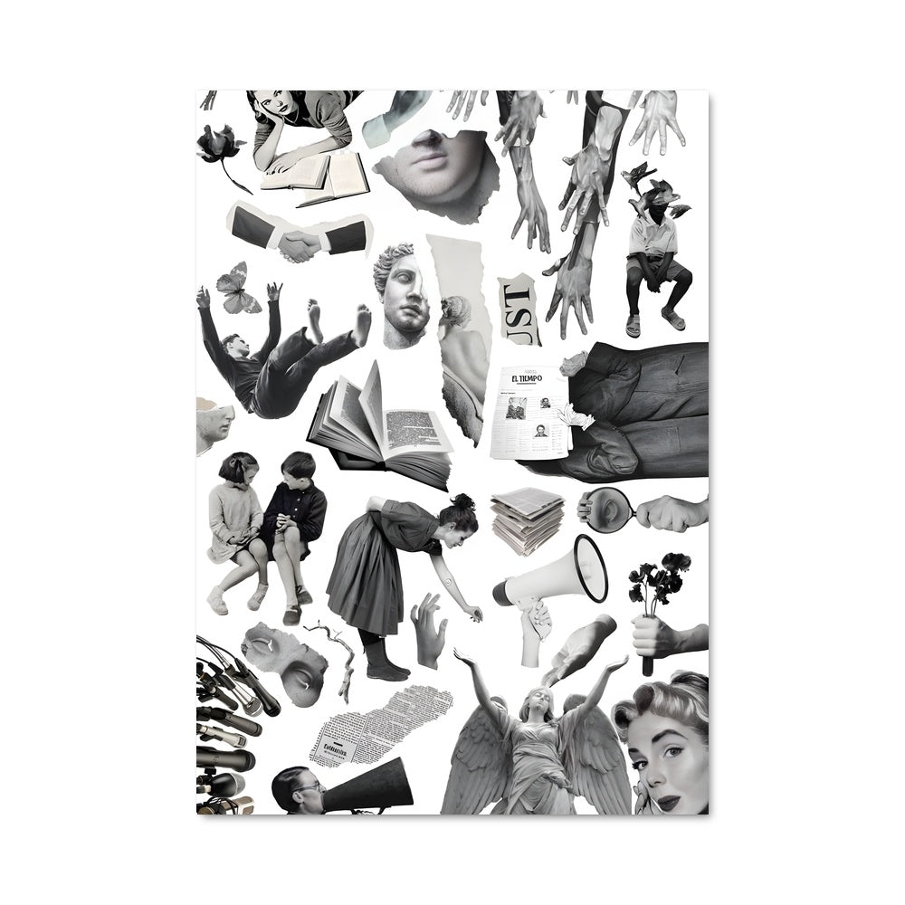 Poster Visages en Noir et Blanc
