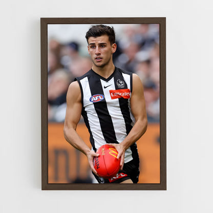 ap-collingwood magpies-4 cadre Bois foncé