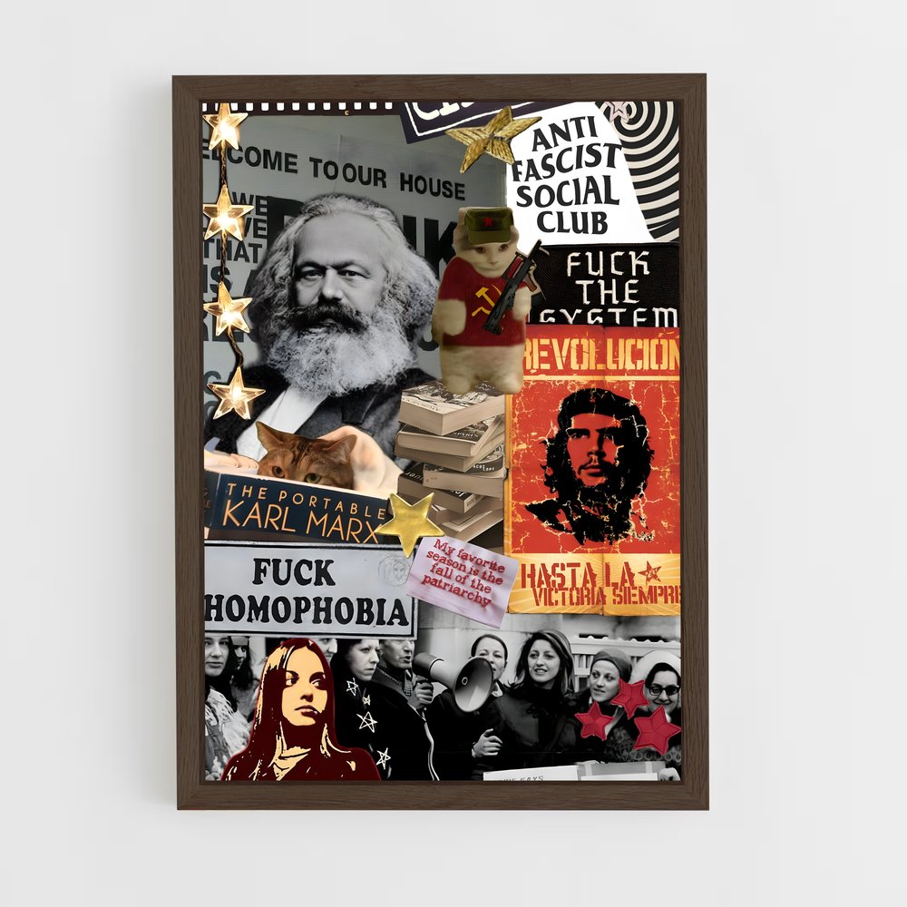 ap-communism-1 cadre Bois foncé