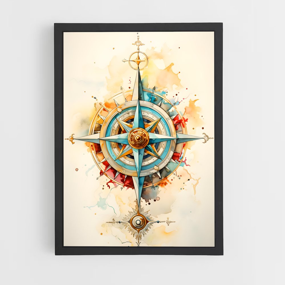 ap-compass rose-2 cadre Noir