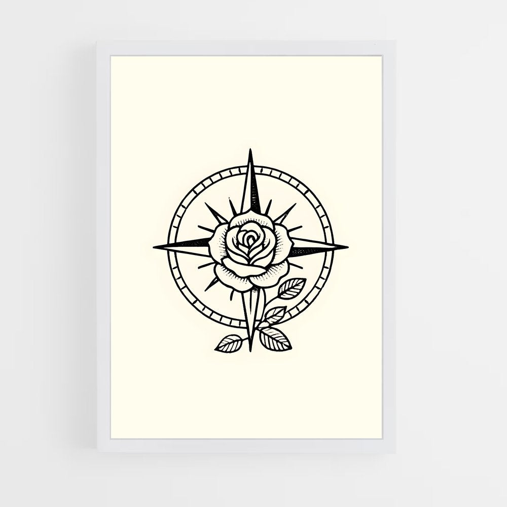 ap-compass rose-3 cadre Blanc
