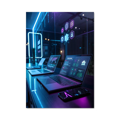 Poster Neon Workspace